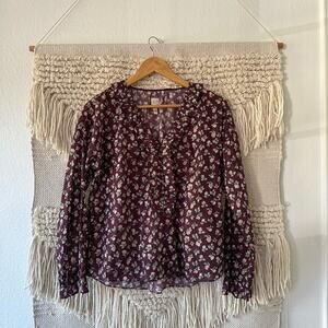 Rebecca Taylor La Vie Metallic Cherise Blouse